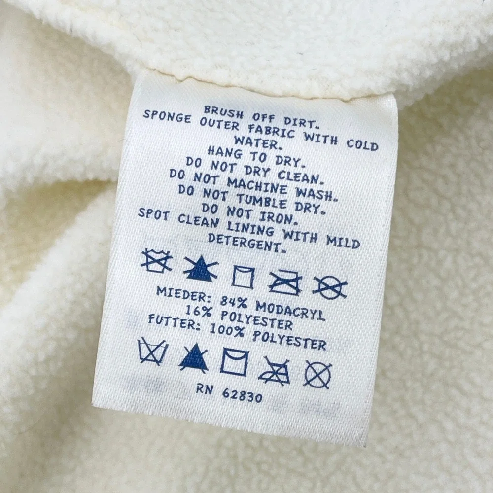 Lands End Teddy Sherpa Hooded Vest Kids 6X Cozy Cabin Minimal Outerwear Layering